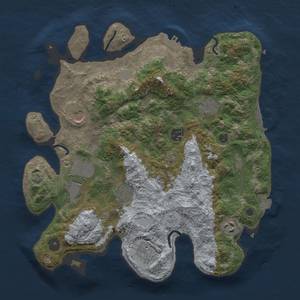 Thumbnail Rust Map: Procedural Map, Size: 3500, Seed: 18782, 15 Monuments