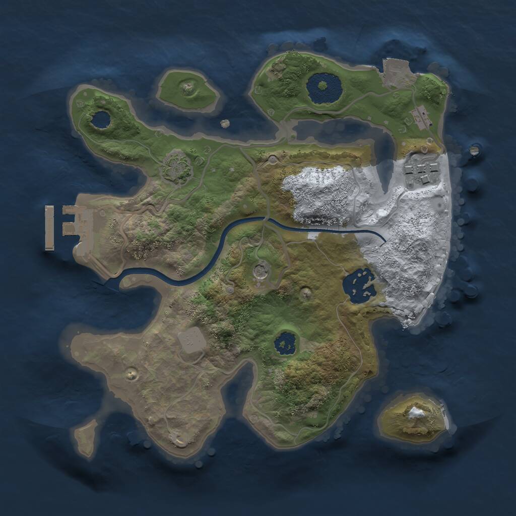 Rust Map: Procedural Map, Size: 2300, Seed: 1988789500, 6 Monuments