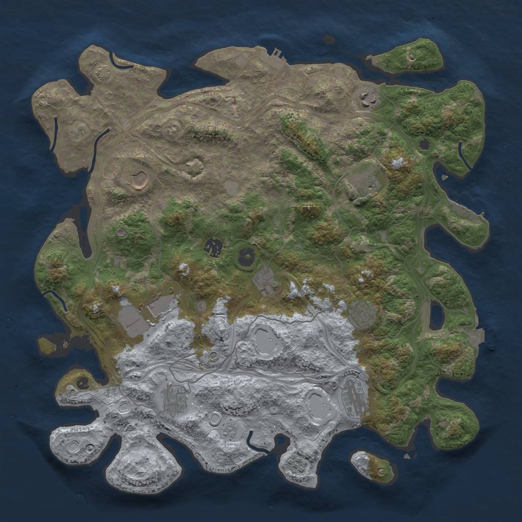 Rust Map: Procedural Map, Size: 4250, Seed: 2137105965, 18 Monuments