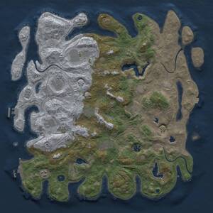 Thumbnail Rust Map: Procedural Map, Size: 4500, Seed: 731784210, 16 Monuments