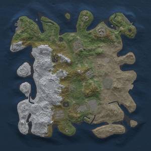 Thumbnail Rust Map: Procedural Map, Size: 3500, Seed: 2004076826, 15 Monuments