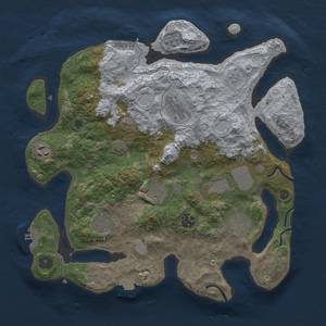 Thumbnail Rust Map: Procedural Map, Size: 3500, Seed: 779307780, 16 Monuments