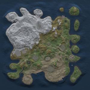 Thumbnail Rust Map: Procedural Map, Size: 3600, Seed: 1025293784, 16 Monuments