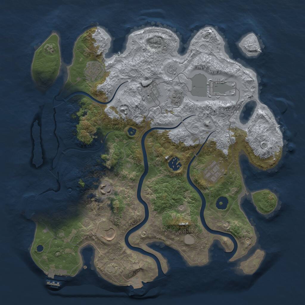 Rust Map: Procedural Map, Size: 3600, Seed: 92, 14 Monuments