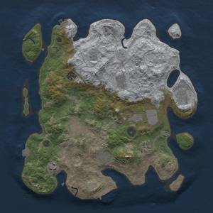 Thumbnail Rust Map: Procedural Map, Size: 3600, Seed: 92, 17 Monuments