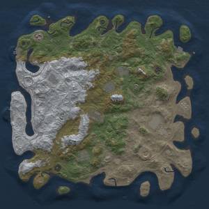 Thumbnail Rust Map: Procedural Map, Size: 4550, Seed: 46858654, 19 Monuments