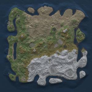 Thumbnail Rust Map: Procedural Map, Size: 4300, Seed: 937414265, 19 Monuments