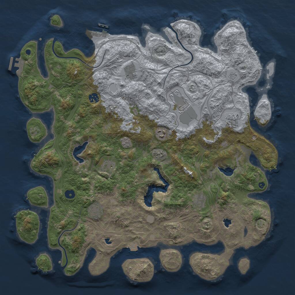 Rust Map: Procedural Map, Size: 4500, Seed: 787342456, 15 Monuments