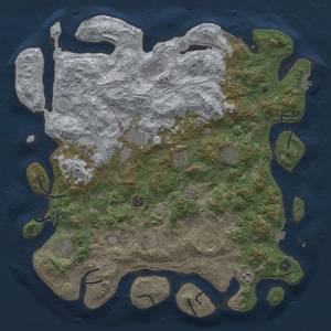 Thumbnail Rust Map: Procedural Map, Size: 4500, Seed: 333788, 19 Monuments