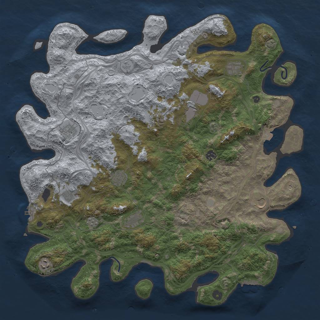 Rust Map: Procedural Map, Size: 4750, Seed: 881743785, 19 Monuments