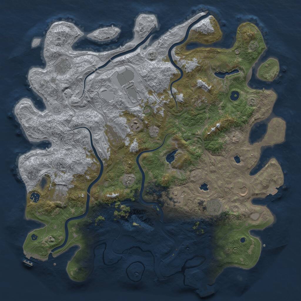 Rust Map: Procedural Map, Size: 4750, Seed: 881743785, 17 Monuments