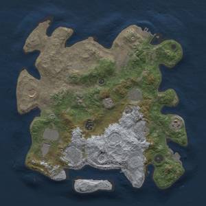 Thumbnail Rust Map: Procedural Map, Size: 3500, Seed: 2077257942, 18 Monuments