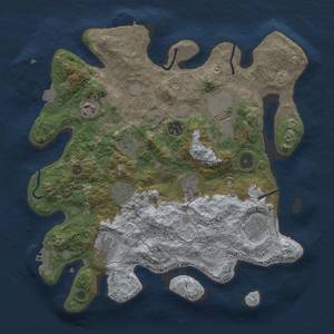 Thumbnail Rust Map: Procedural Map, Size: 3500, Seed: 851347944, 16 Monuments
