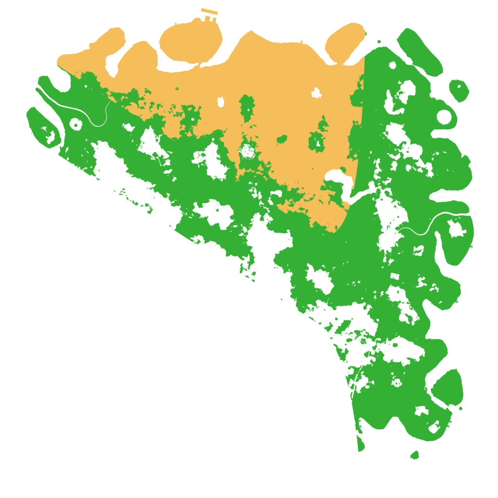 Biome Rust Map: Procedural Map, Size: 6000, Seed: 1233568