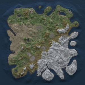 Thumbnail Rust Map: Procedural Map, Size: 4000, Seed: 507718663, 18 Monuments