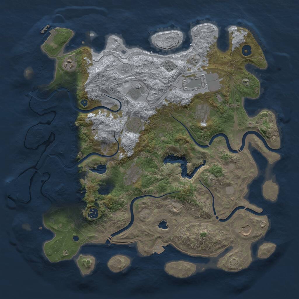 Rust Map: Procedural Map, Size: 4250, Seed: 778913848, 15 Monuments