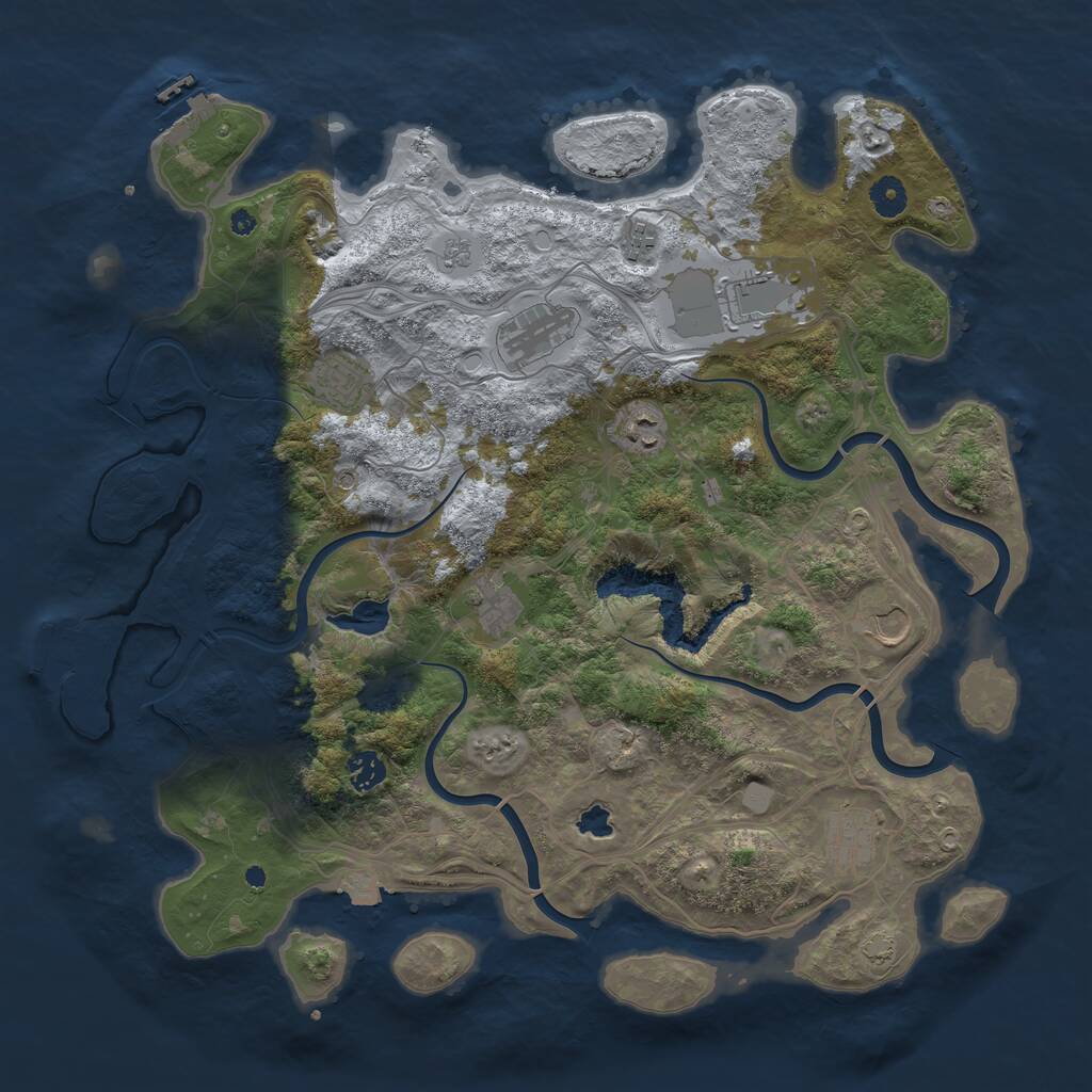 Rust Map: Procedural Map, Size: 4250, Seed: 778913848, 15 Monuments