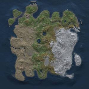 Thumbnail Rust Map: Procedural Map, Size: 3500, Seed: 897724261, 14 Monuments