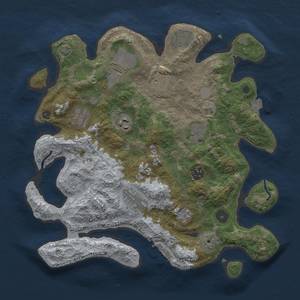 Thumbnail Rust Map: Procedural Map, Size: 3500, Seed: 647491327, 16 Monuments