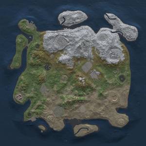 Thumbnail Rust Map: Procedural Map, Size: 3500, Seed: 650662398, 16 Monuments