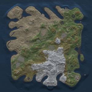 Thumbnail Rust Map: Procedural Map, Size: 3750, Seed: 1514680997, 18 Monuments