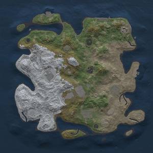 Thumbnail Rust Map: Procedural Map, Size: 3500, Seed: 1964699689, 15 Monuments