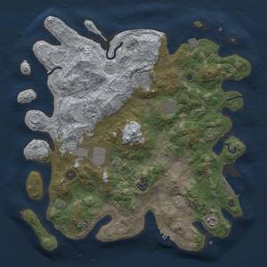 Thumbnail Rust Map: Procedural Map, Size: 3850, Seed: 37267599, 15 Monuments