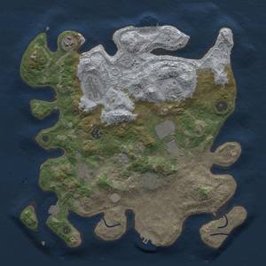 Thumbnail Rust Map: Procedural Map, Size: 3500, Seed: 2671, 16 Monuments