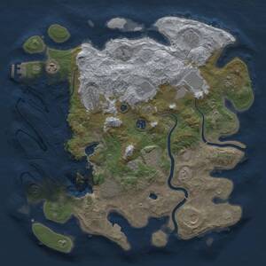Thumbnail Rust Map: Procedural Map, Size: 4000, Seed: 140117913, 16 Monuments