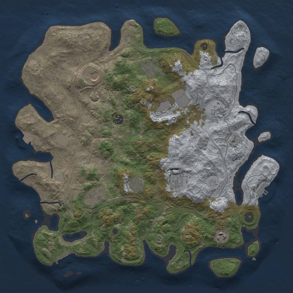 Rust Map: Procedural Map, Size: 4250, Seed: 1757720292, 19 Monuments