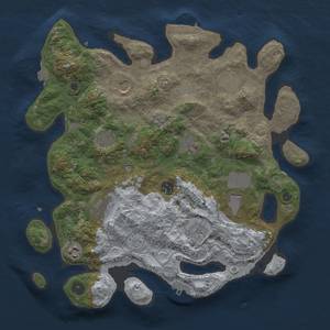 Thumbnail Rust Map: Procedural Map, Size: 3750, Seed: 591779, 18 Monuments