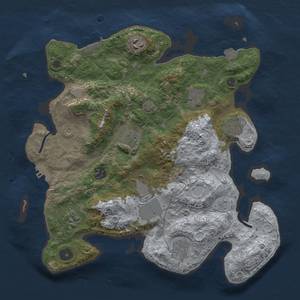 Thumbnail Rust Map: Procedural Map, Size: 3500, Seed: 1220619176, 16 Monuments