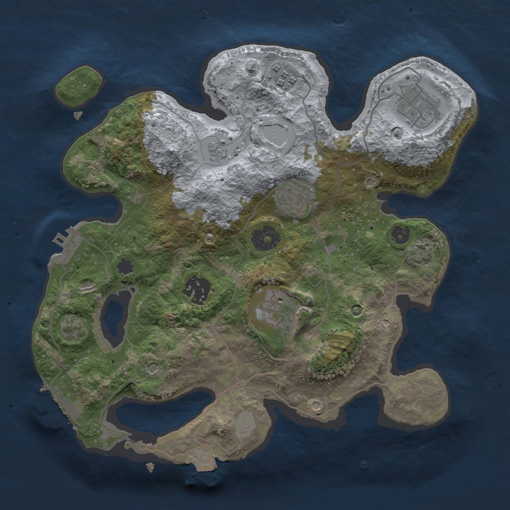 Rust Map: Procedural Map, Size: 2850, Seed: 1854319012, 13 Monuments