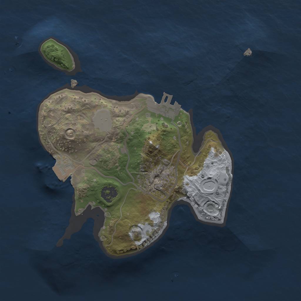 Rust Map: Procedural Map, Size: 1900, Seed: 69420, 4 Monuments