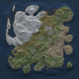 Thumbnail Rust Map: Procedural Map, Size: 3500, Seed: 1474238667, 17 Monuments