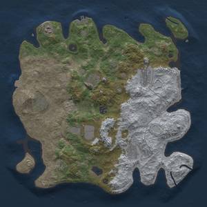 Thumbnail Rust Map: Procedural Map, Size: 3750, Seed: 123658392, 17 Monuments