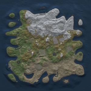 Thumbnail Rust Map: Procedural Map, Size: 3750, Seed: 620042213, 18 Monuments