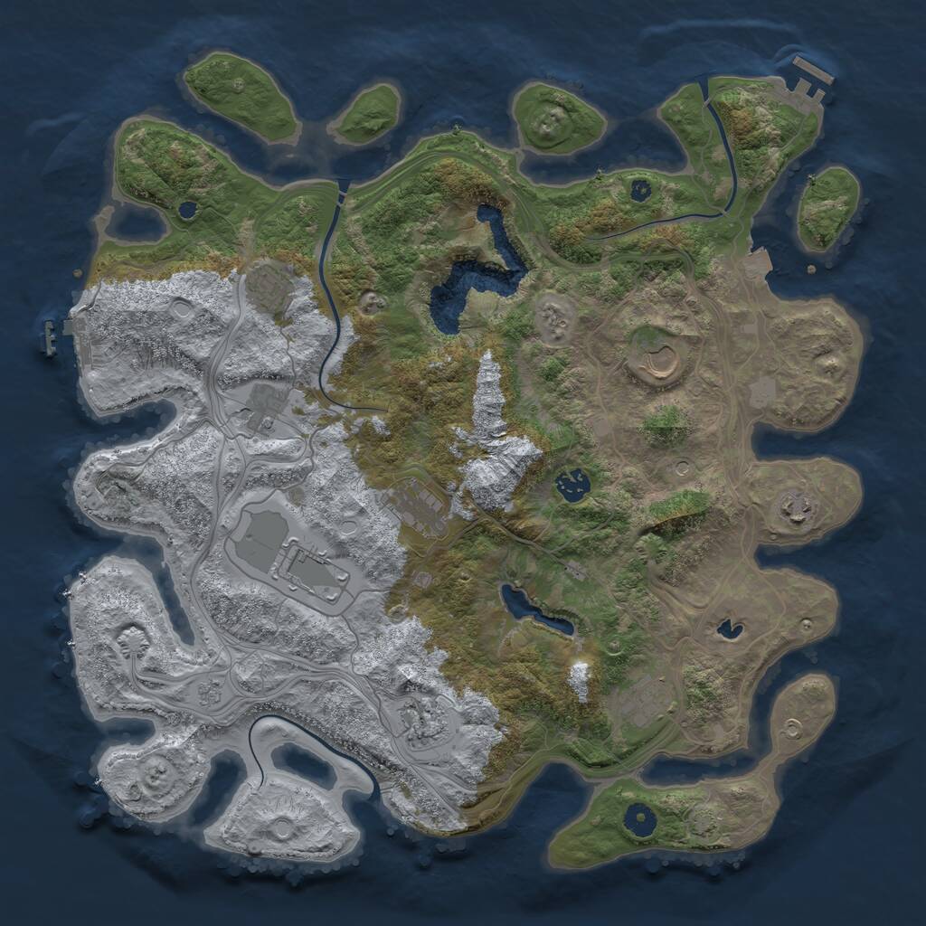 Rust Map: Procedural Map, Size: 4250, Seed: 1309616559, 15 Monuments