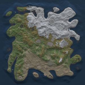 Thumbnail Rust Map: Procedural Map, Size: 4000, Seed: 930404393, 17 Monuments