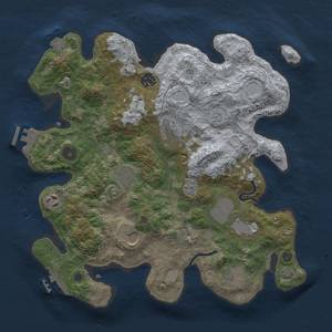 Thumbnail Rust Map: Procedural Map, Size: 3500, Seed: 1724910375, 16 Monuments