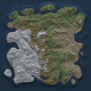 Thumbnail Rust Map: Procedural Map, Size: 4250, Seed: 515357502, 19 Monuments