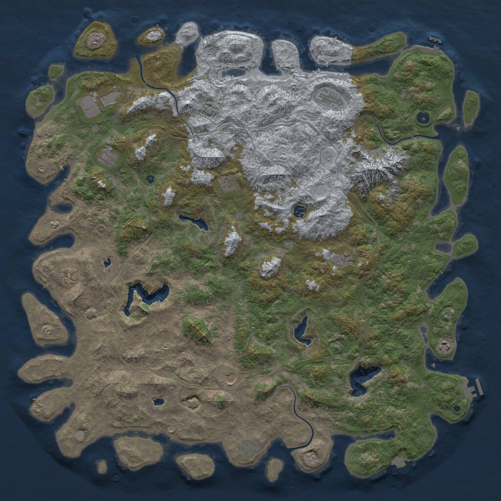 Rust Map: Procedural Map, Size: 6000, Seed: 1576087375, 17 Monuments