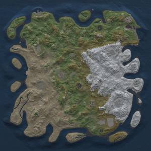 Thumbnail Rust Map: Procedural Map, Size: 4500, Seed: 754505627, 19 Monuments
