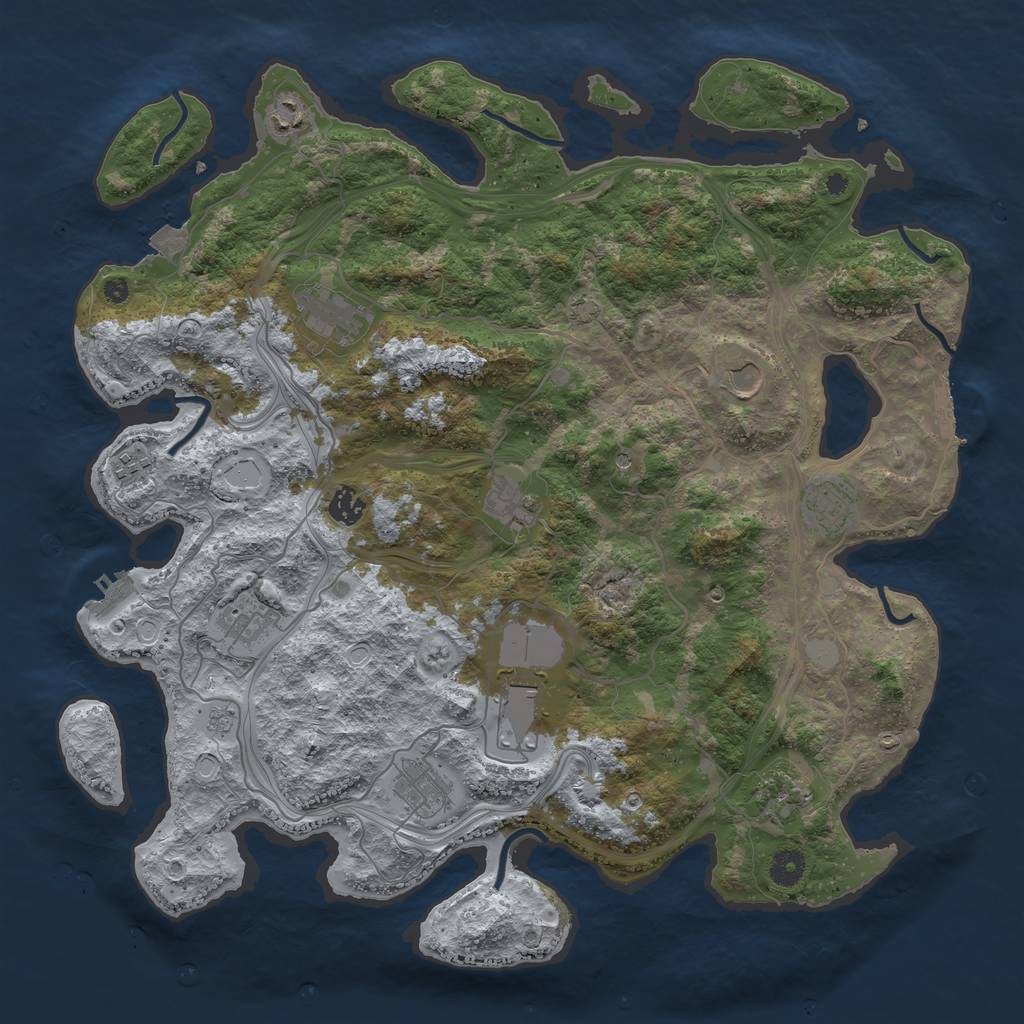 Rust Map: Procedural Map, Size: 4250, Seed: 356836757, 19 Monuments