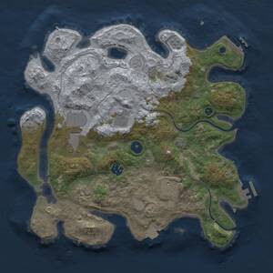 Thumbnail Rust Map: Procedural Map, Size: 3500, Seed: 1714042041, 12 Monuments