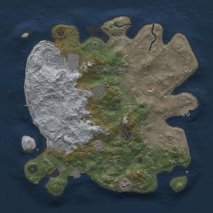 Thumbnail Rust Map: Procedural Map, Size: 3500, Seed: 1231099195, 16 Monuments