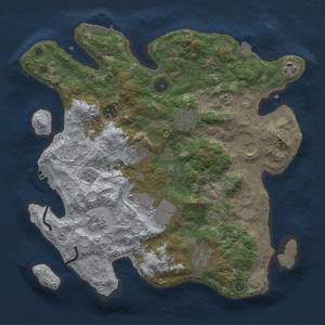 Thumbnail Rust Map: Procedural Map, Size: 3500, Seed: 1535193670, 17 Monuments