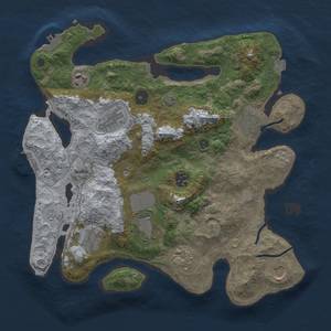 Thumbnail Rust Map: Procedural Map, Size: 3500, Seed: 841359998, 17 Monuments