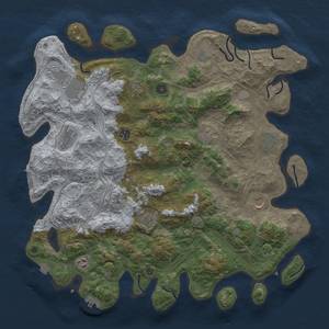 Thumbnail Rust Map: Procedural Map, Size: 4500, Seed: 849171253, 19 Monuments