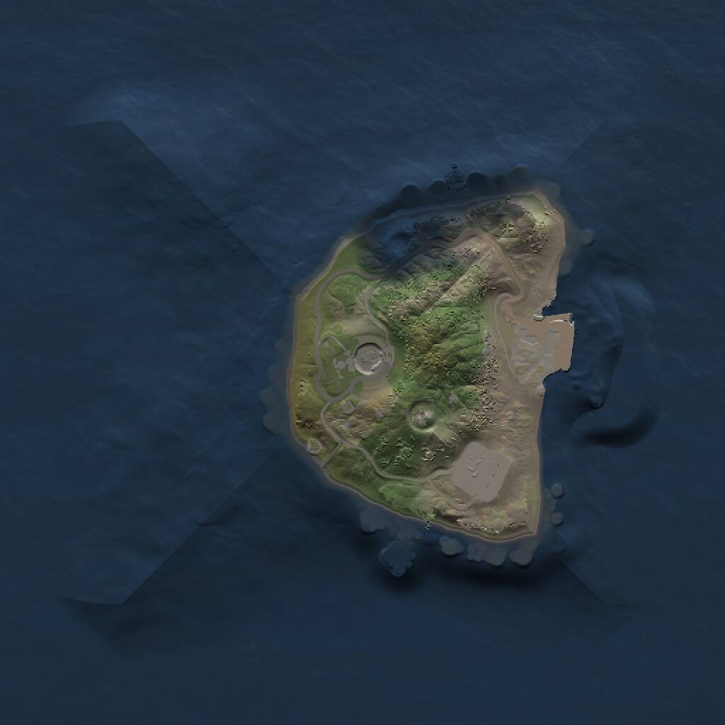 Rust Map: Procedural Map, Size: 1499, Seed: 100, 2 Monuments